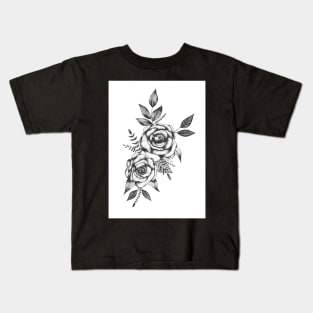 Dot work roses Kids T-Shirt